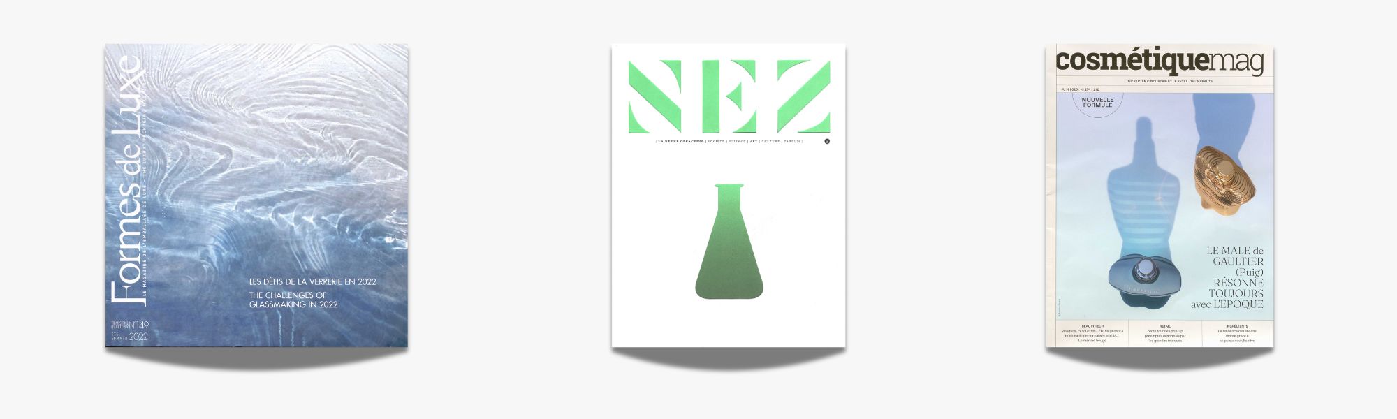 sources preuves en droit des marques : des revues spécialisées : Formes de luxe, Nez, Cosmétiquemag