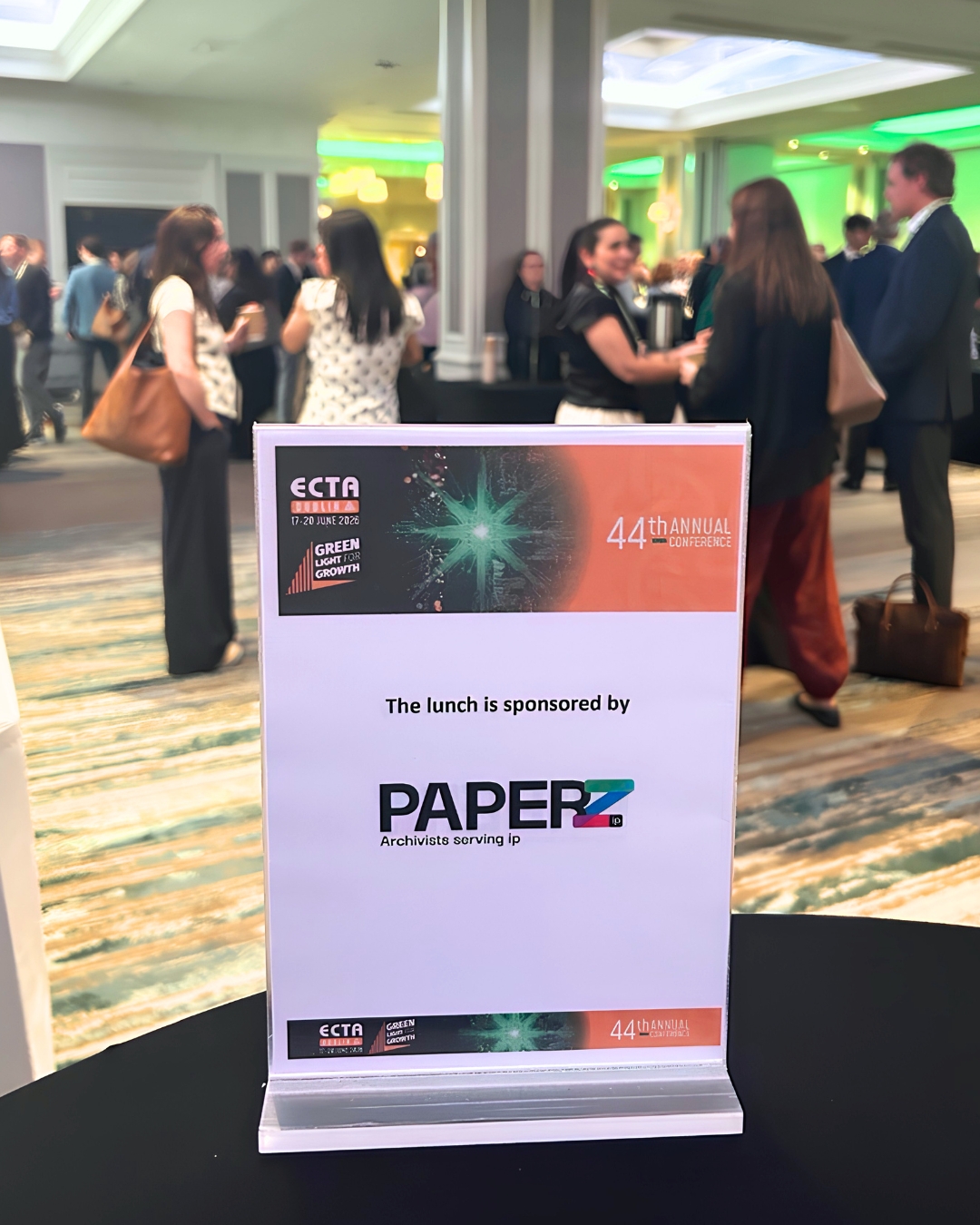 Sponsoring déjeuner ECTA Dublin 2026 PAPERZ IP